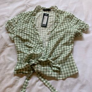 NWT Nasty Gal Wrap Top